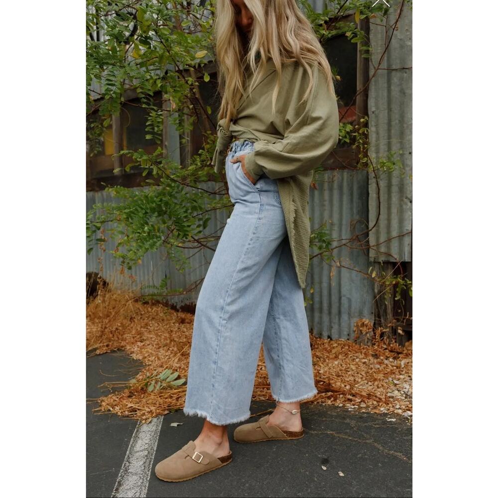 Simply You Wide Leg Jeans - Light Wash - Picture 2 of 8